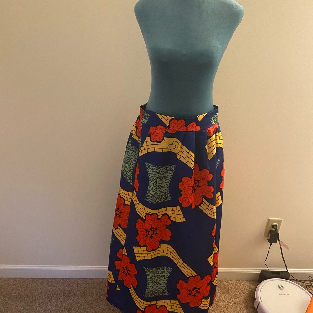 Sonino Women’s African Printed Maxi Skirt Flared A Line Long Skirts